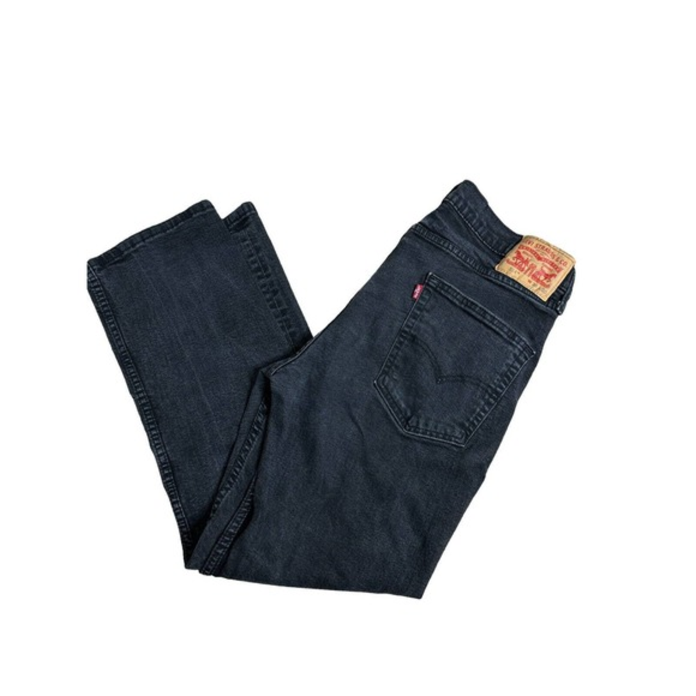 Levis‎ Jeans Men 36x30 Black 514 Zip Fly Mid Rise Cotton Blend Casual
